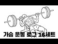 [운동로그] 가슴 운동 비시즌 총16세트
