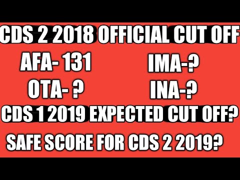 CDS 2 2018 official CUT OFF | IMA/INA/AFA/OTA|