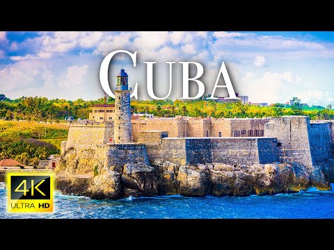 FLYING OVER CUBA (4K Video UHD) - Soothing Music With Stunning Beautiful Nature For Relaxation