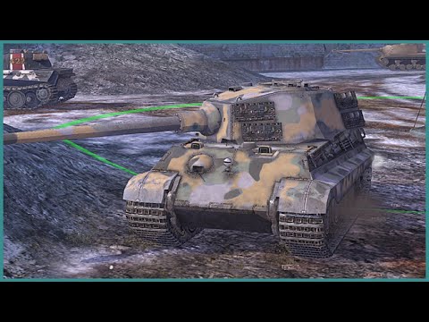 WOT Blitz 1v3 / Tiger II / 5 frags / 5.4k dmg