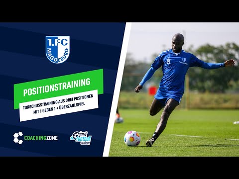 Fussballtraining: Positionstraining | Torschusstraining mit 1 gegen 1 + Überzahlspiel