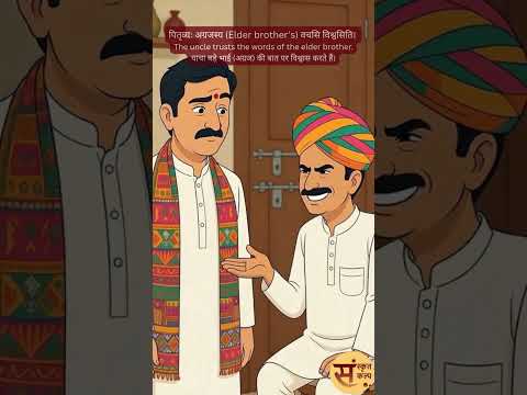 पितृसमः अग्रजः | पिता समान बड़ा भाई Elder Brother Like a Father |Sanskrit Story - 122 |Sanskrit Kalp