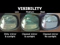 Rear-view mirror visibility (Dirty, Clean, Sunlight)