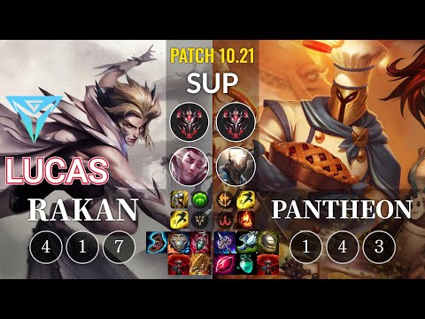 IGY Lucas Rakan vs Pantheon Sup - KR Patch 10.21