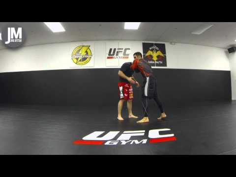 Kyle Bradley counters muay thai clinch with a big takedown