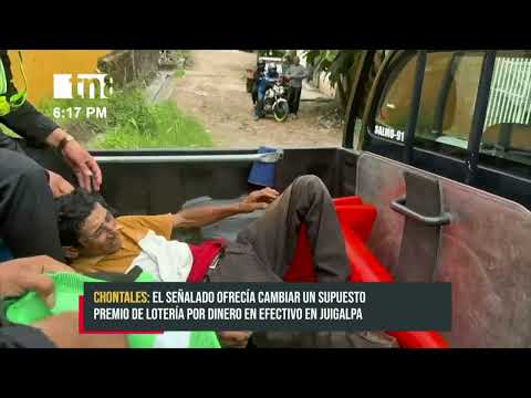 Chontales: Hombre ofrecía cambiar falso premio de lotería por dinero en Juigalpa