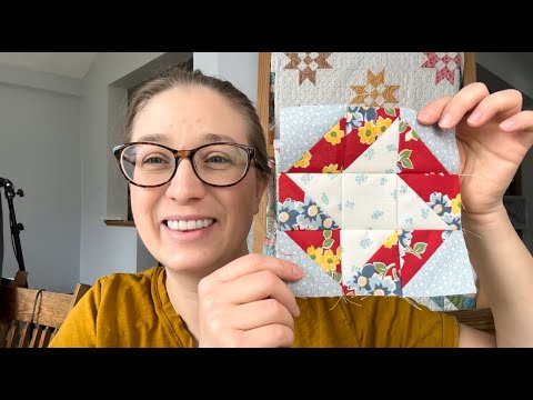 2023 Scrappy Sampler- Block 41- friendship star variation quilt block tutorial