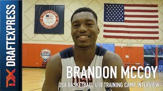 Brandon McCoy USA Basketball U18 Training Camp Interview by DraftExpress