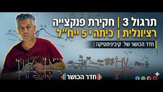 ✏️תרגול 3 | חקירת פונקציה רציונלית | כיתה י 5 יח"ל | חדר הכושר של קיבינימטיקה |