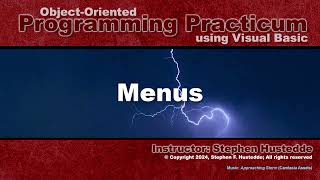 OOP Programming (VB) - 10N Menus