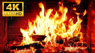 🔥The Beautiful Christmas Fireplace Crackling | Burning 4K Fireplace with Relaxing Fire Sounds
