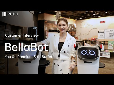 BellaBot หุ่นยนต์เสิร์ฟอาหาร ให้บริการในร้าน YOU&I Premium Suki Buffet BellaBot หุ่นยนต์เสิร์ฟอาหาร ให้บริการในร้าน YOU&I Premium Suki Buffet
