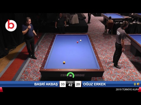 BASRİ AKBAŞ & OĞUZ ERKEK Bilardo Maçı - 2019 VETERANLAR 1.ETAP-VETERANLAR ELEME