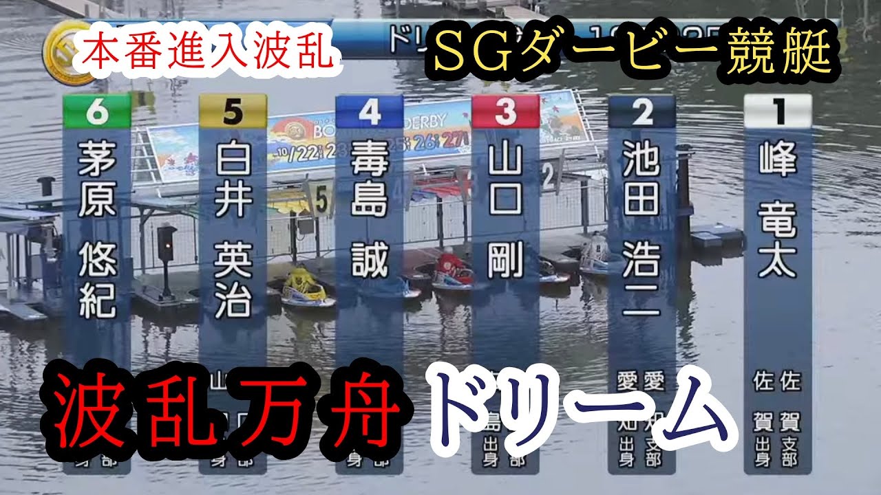 【SGダービードリーム】波乱万舟!!①峰竜太②池田浩③山口剛④毒島誠⑤白井⑥茅原