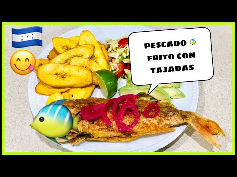 PESCADO FRITO CON TAJADAS!!PASO A PASO!! #pescadofrito #MartaGuillen #vlogs #catracha