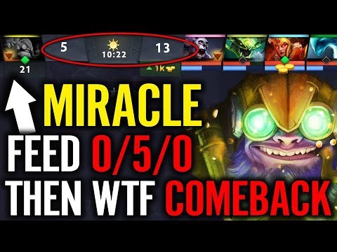 Try Hard Miracle Feed then Comeback Tinker Smart Move - Dota 2 Gameplay by Miracle