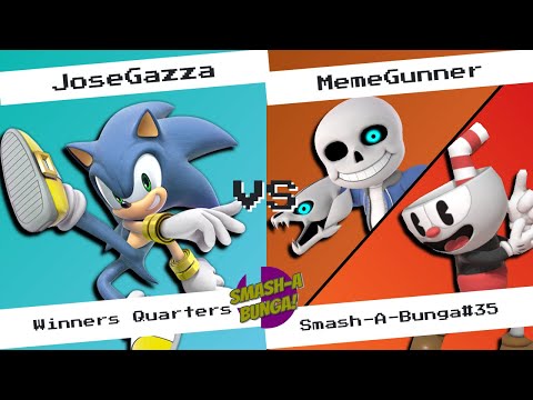 Smash-a-Bunga#35 JoseGazza(Sonic) Vs MemeGunner(Mii Gunner) Winners Quarters Ultimate Singles