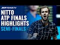 Djokovic v Thiem; Nadal v Medvedev | Nitto ATP Finals 2020 Semi-Final Highlights!