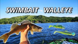 Kayak Fishing Paddle Tail SwimBaits for Shallow Water Walleye (Catch and Clean) | Pasqua Lake, SK
