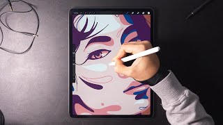 Portrait Illustration with iPad Pro