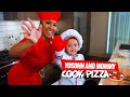 Yosohn and Ari Cook Pizza!! #DinnerWithTheDon