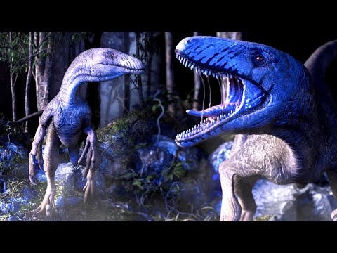 CGI 3D Animated Short Film: Raptor Feeding or Eating Scene