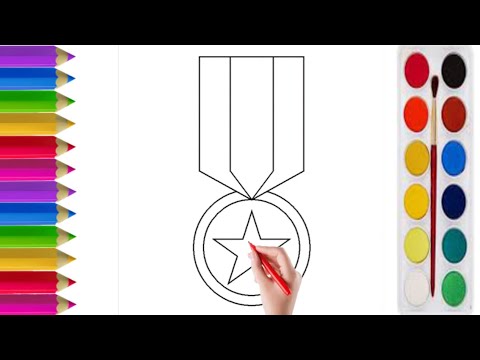 How To Colors In Medal|Coloring page For Kids.