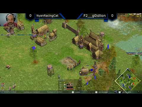 NyanRacingCat vs F2__G0ldlion - Age of Mythology: The Titans (Game 1) ft. ChronoJJ