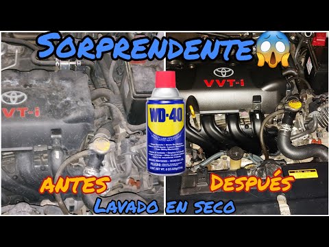 COMO LAVAR El MOTOR DEL CARRO en SECO/ INCREÍBLE TRUCO😱, LIMPIEZA DE MOTOR CON WD-40.
