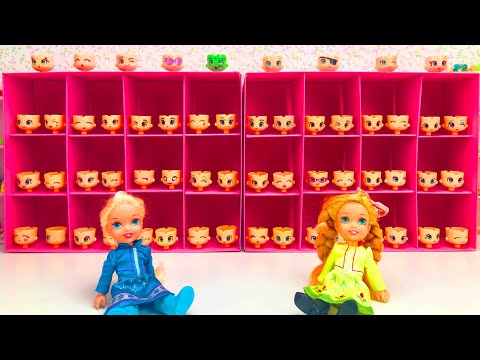 Elsa and Anna toddlers create their own toys