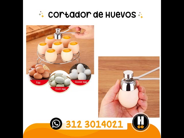 Vídeo relacionado con Take2 99004/02 Clack Face - Abridor para huevos pasados por agua, diseño de huevo, color acero