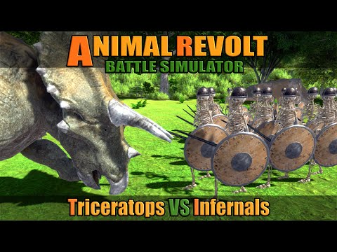 Triceratops vs Infernals - Animal Revolt Battle Simulator