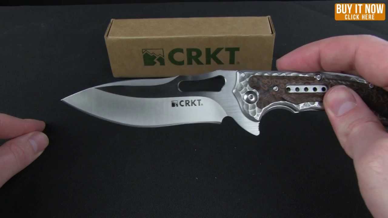 CRKT Ikoma Fossil Frame Lock Knife (3.96" Satin) 5470