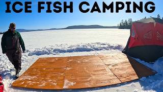 Winter Ice Camping on Moosehead Lake