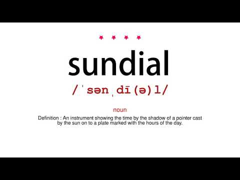 How to pronounce sundial - Vocab Today