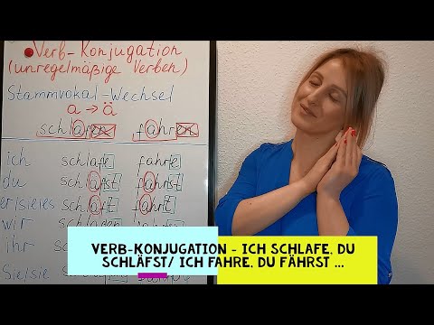 Verb-Konjugation (verb conjugation) - (a - ä - schlafen, fahren) - unregelmäßige Verben - A1
