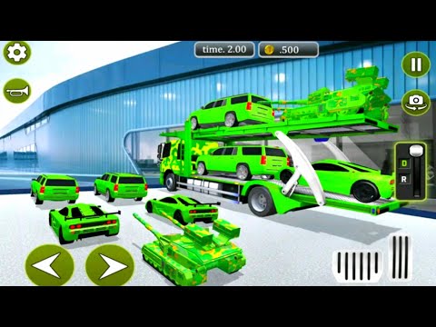 pengiriman mobil tentara militer - army vehicle truck transporter: city driving games simulator