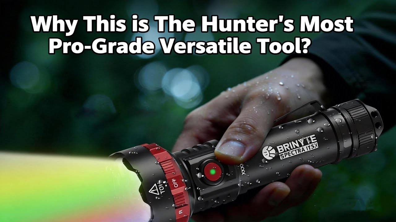 Охотничий фонарь Brinyte Spectra T5X с функцией изменения цвета для отслеживания кровавых следов.