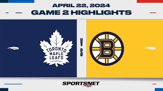 NHL Game 2 Highlights | Maple Leafs vs. Bruins - April 22, 2024 Screenshot