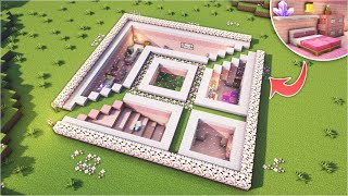 ⛏️ Minecraft :: How to build a Beautiful Cherry Underground Base 🌸 [마인크래프트 벚꽃 지하 기지 집짓기 건축강좌]