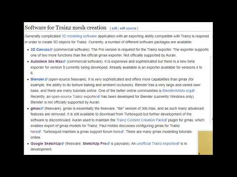 Software for Trainz mesh creation