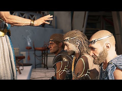 Part of a video titled How to save the Archons, Atlas Brothers - AC ODYSSEY DLC