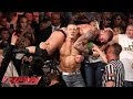 John Cena And Randy Orton Brawl Outside The Ring Raw Jan 20 2014