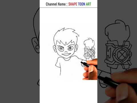 Ben 10 drawing outline - #shorts #ben10 #drawing #cartoon #easy #kidsart #artforkids #drawingforkids