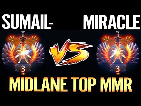 [Windranger] SUMAIL - SOLO MID VS - Miracle [DOOM] - EPIC TOP MMR game Dota 2