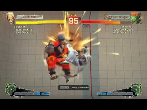 SSF4 AE: qiuqiukof [Gen] vs. chiruoruo [Blanka]