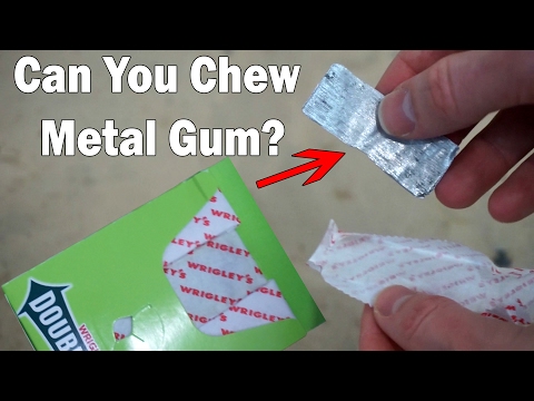 Can You Really Chew An Indium Stick Of Gum? Metal You Can Bite! Video