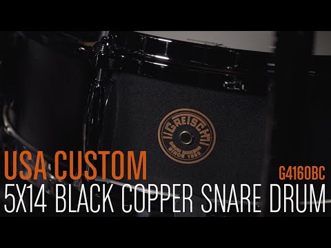 Gretsch USA Custom G4160BC 5x14" Black Copper Snare Drum with Video Link image 9