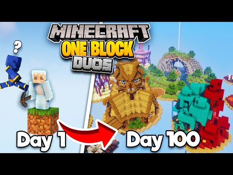 WelcominTV - We Survived 100 Days on DUO ONE BLOCK in Minecraft