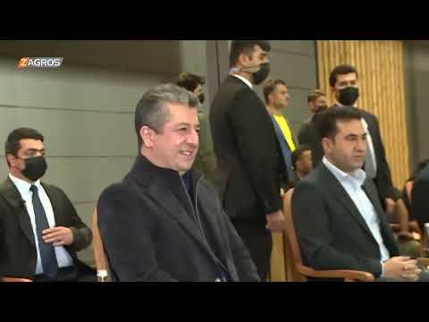 شاهد بالفيديو.. رئيس حكومة إقليم كوردستان مسرور بارزاني يحضر مباراة ناديي أربيل وزاخو